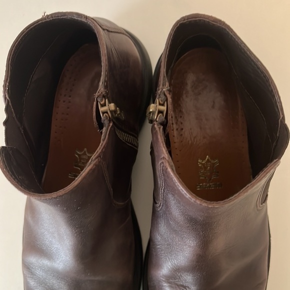 Geox men’s  leather brown Ankle  Boots With Zip Size 42 - Picture 8 of 11